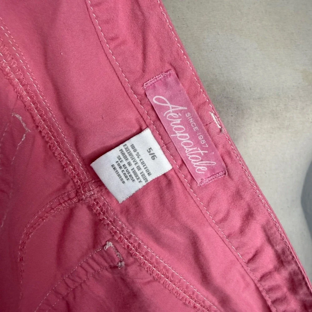 Vintage Y2K Aeropostale Ruffle Hem Micro Mini‎ Skirt Pink Women's Size 5/6